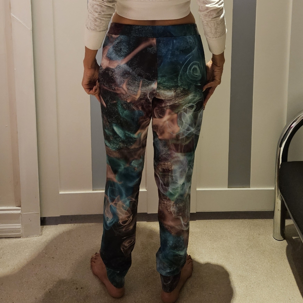 Multicolor Abstract Jogger Pants - Picture 3 of 4